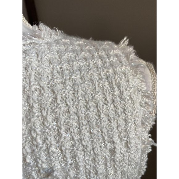 Z Spoke Zac Posen Gray White & Silver Woven Dress - Picture 7 of 8